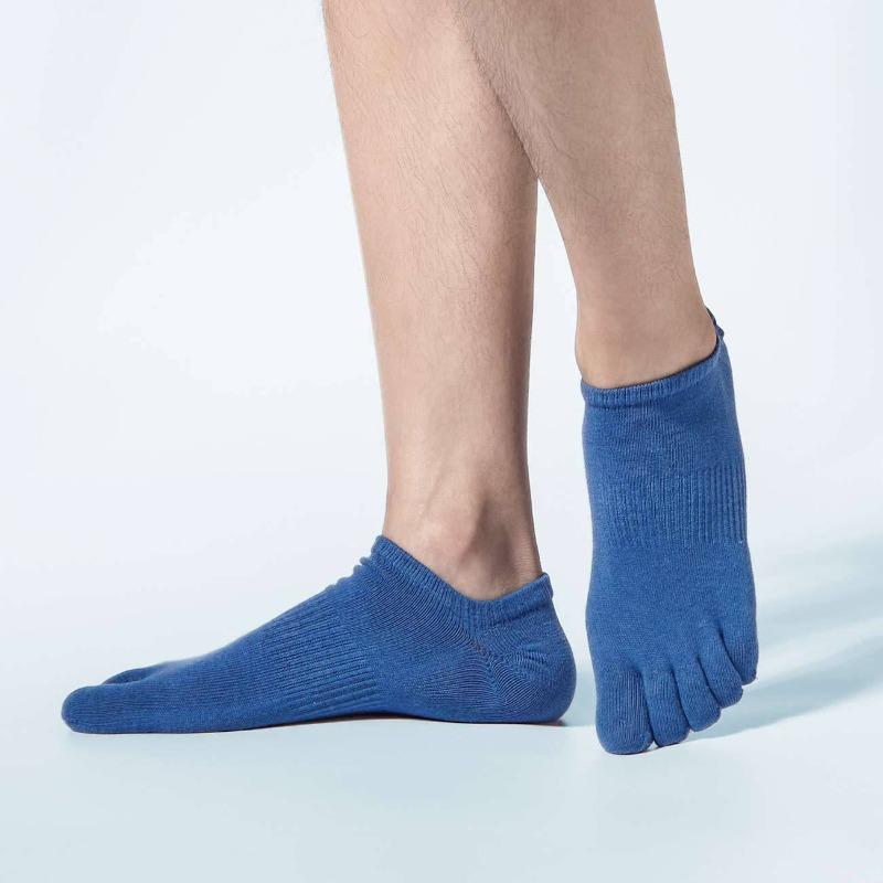 Five-finger Socks, Men's Short Breathable Socks, Spring and Summer Five-toe Socks, Cotton Socks with Separate Toes, Colored Cotton Socks
