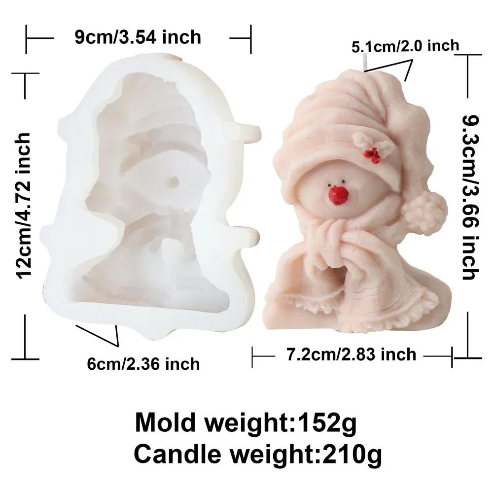 

3D DIY Форма для свечи «Санта-Клаус» из силикона, Форма для свечи «Снежный колокольчик», «Лось», Форма для смолы «Рождественская елка», Рождественский подарок