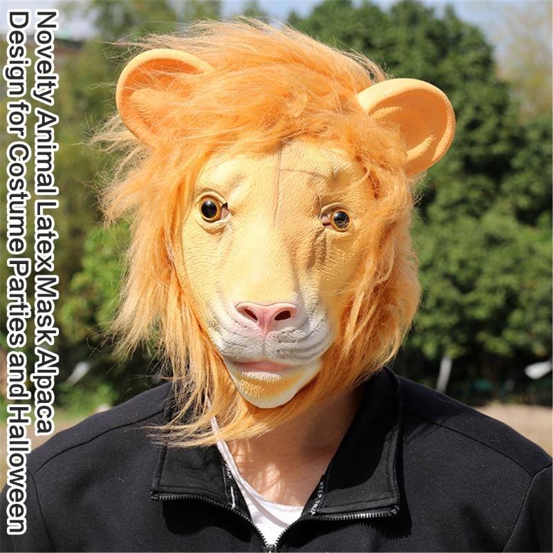 Halloween Dress Up Mask Full Head Animal Cosplay Mask for Women Man Halloween Dress Up Cosplay Carnivals