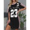 New Letter Printing Casual Versatile Fashion Trend High Quality Lightweight Medium and Long Dress