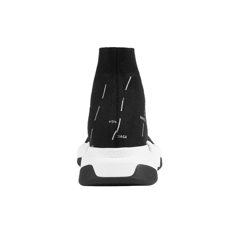 Balenciaga Speed 2.0 Black White Logo Women's 645420W2DBT1090
