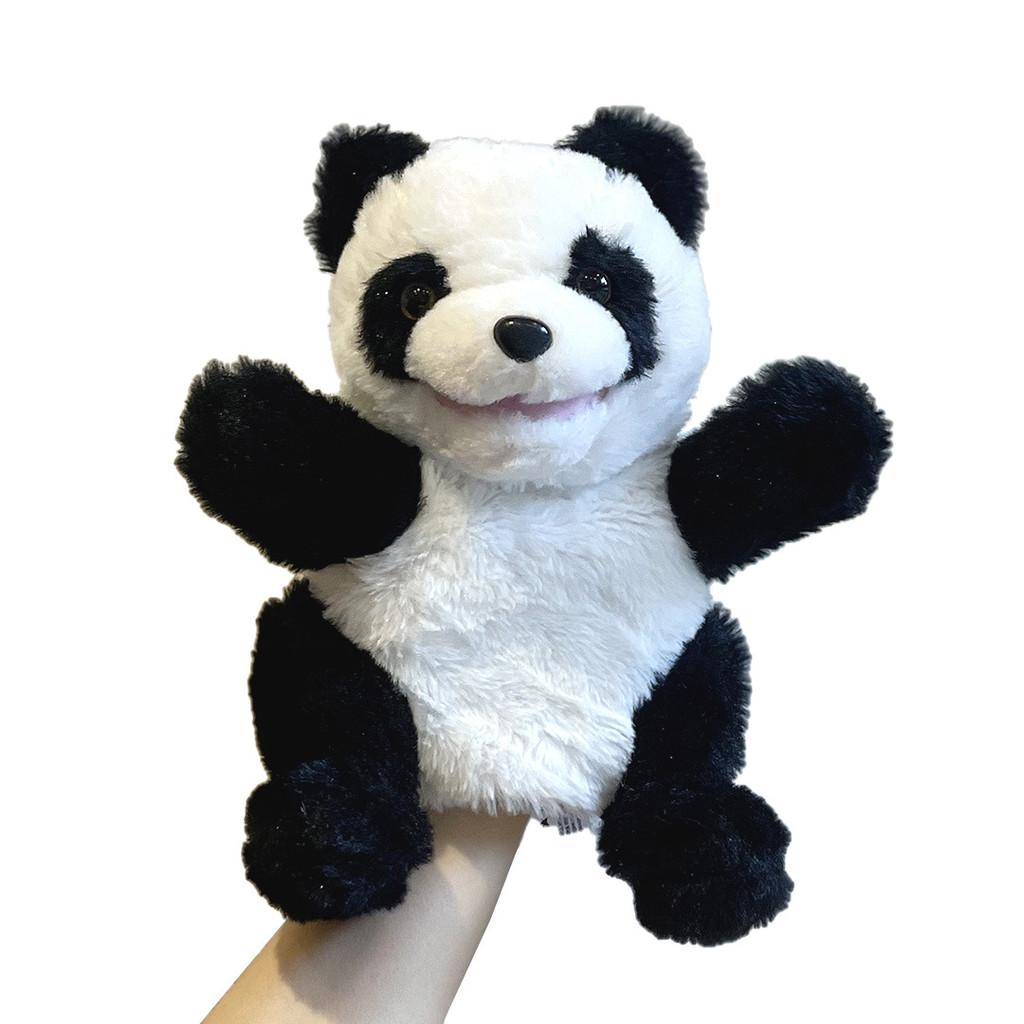 Cartoon Animal Plush Hand Puppet Panda Crocodile Doll Children Prop Performance