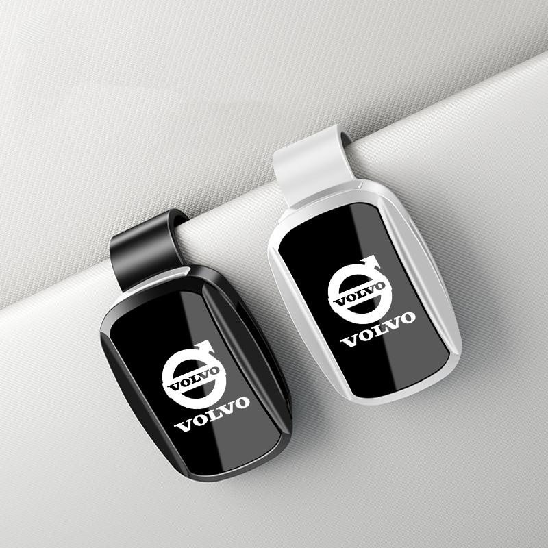 Car Interior Sun Visor Glasses Holder Sunglasses Clip Suitable for Volvo XC60 S90 XC90 S60 XC40 V60 V90 S40 Volvo C40 C70