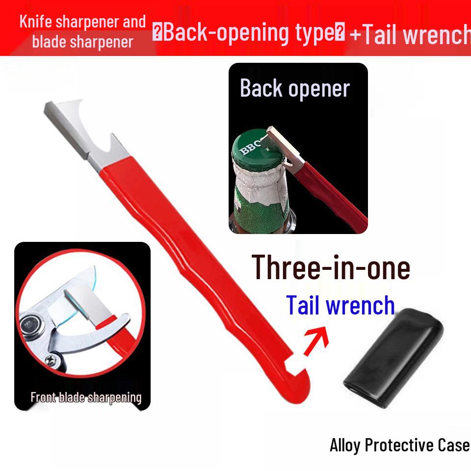 Household Knife & Scissors Sharpener with Whetstone