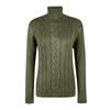 Women's Fashionable Solid Color High Neck Long Sleeved Sweater Pullover Sweater Top