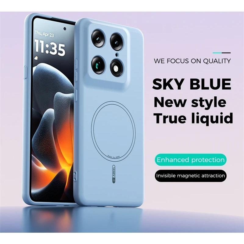 Flüssigsilikonhülle für Motorola Edge 70 Fusion+ 60 X70 Air Pro G77 Magnetische Hülle für MagSafe Stoßfeste Weiche Schutzhülle