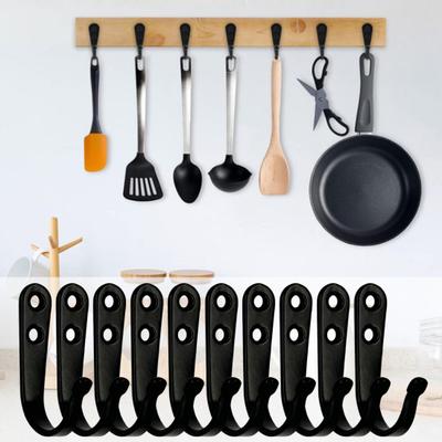 10/15/20Pcs Ganchos de parede de metal com parafusos multifuncionais para serviços pesados, casa, escritório, banheiro, roupas, chapéu, cachecol, toalha, bolsa, chaves, guarda-chuva, bolsa, cabide