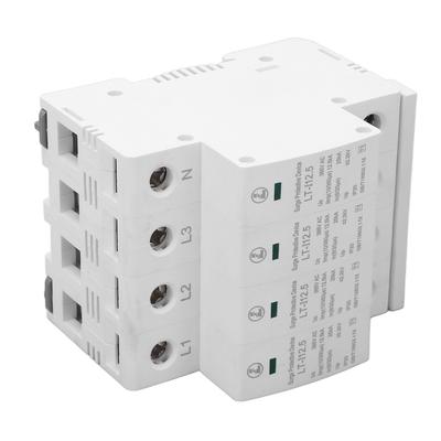 385V AC Surge Protective Device 4P 35mm Rail Mount Arrester Overvoltage Protector for Home Use
