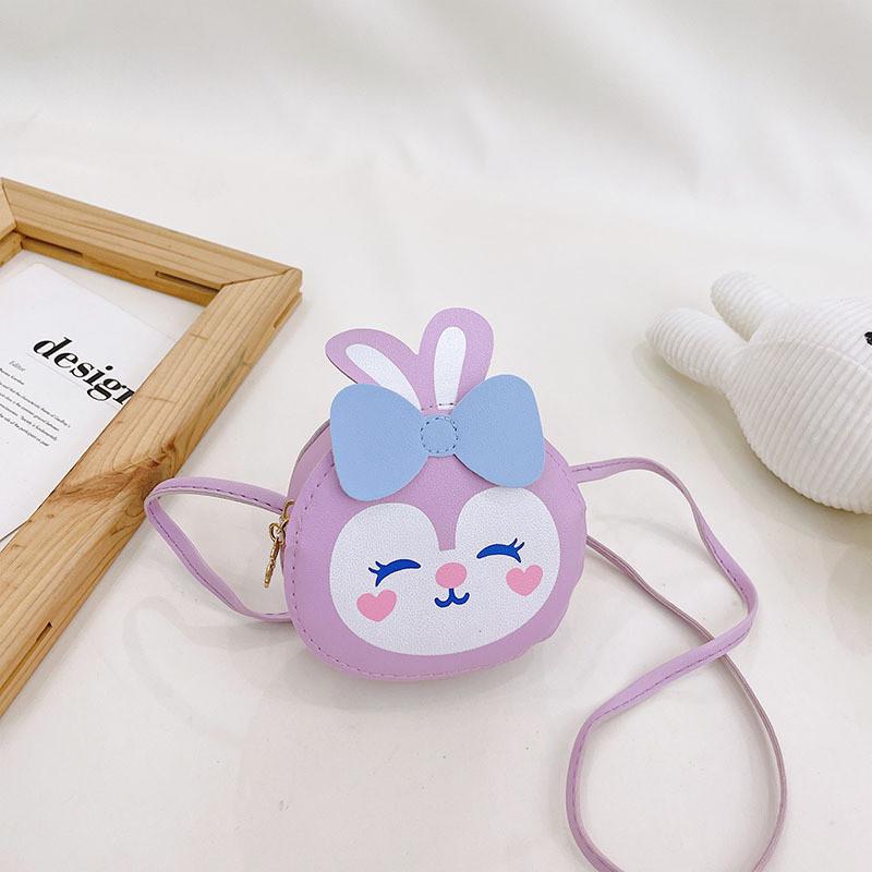 And Fun Colorful Mini Shoulder Bag For Children Featuring Cute Bunny With Accessories Bow