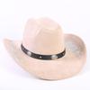 Beliebter europäischer und amerikanischer klassischer Wildleder Western Cowboyhut für Herren und Damen, großer Schirm, bestickt, Outdoor-Sonnenhut