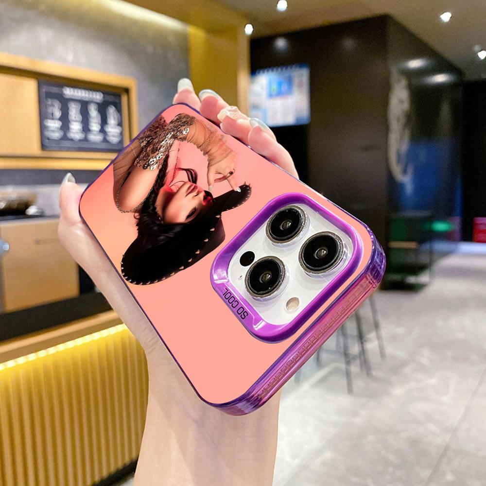 Fashion Becky G Purple Translucent Mobile Phone Case for iPhone 17 16 15 14 13 12 11 X XR XS Air Pro Max Plus Colorful Cover