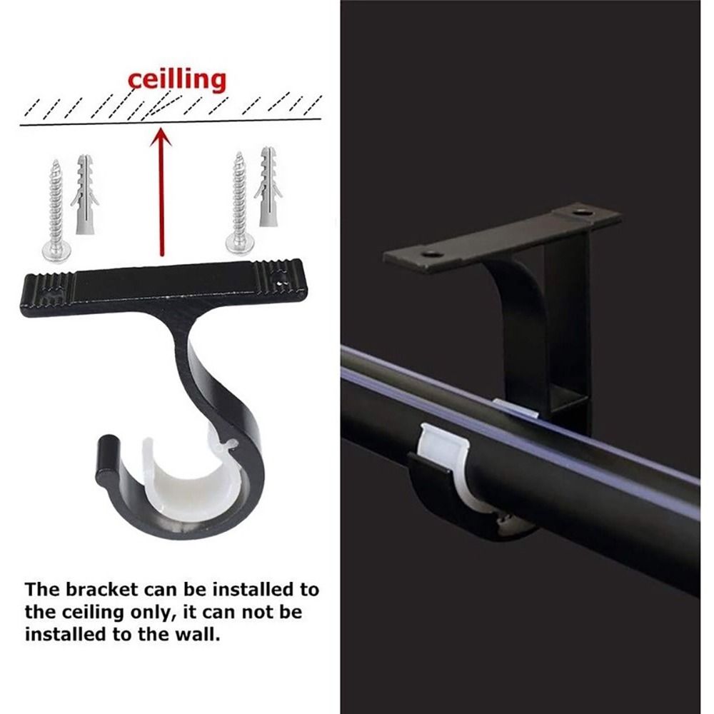 1Pc Home Ceiling Rod Installation Hook Wall-Mounted Drapery Hanging Rack  For Kitchen Living Room