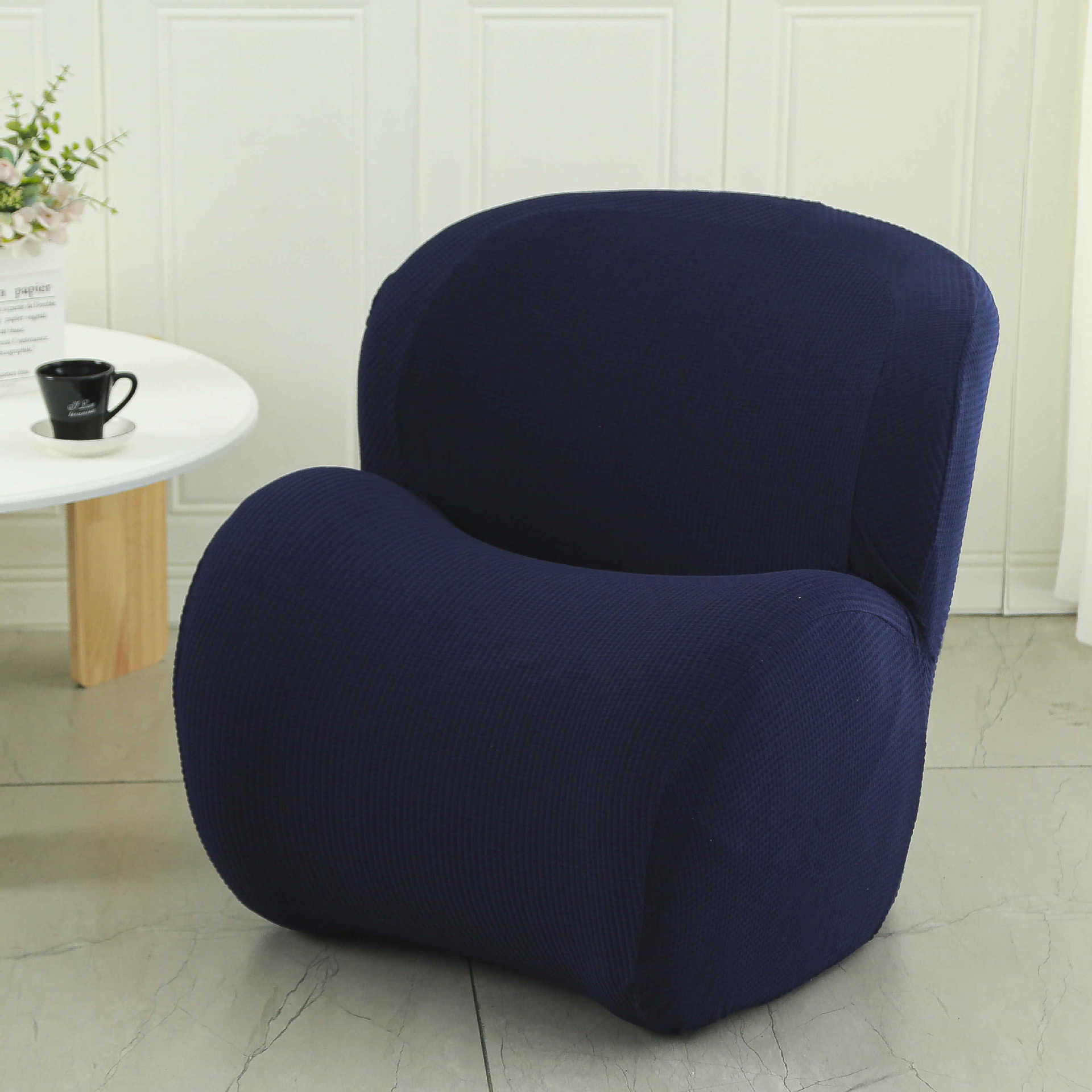 

Elastic Single Sofa Set All-inclusive Internet Cafe Universal Chair Cover Semicircular Locker Space-saving Sofa Cover 40*38cm