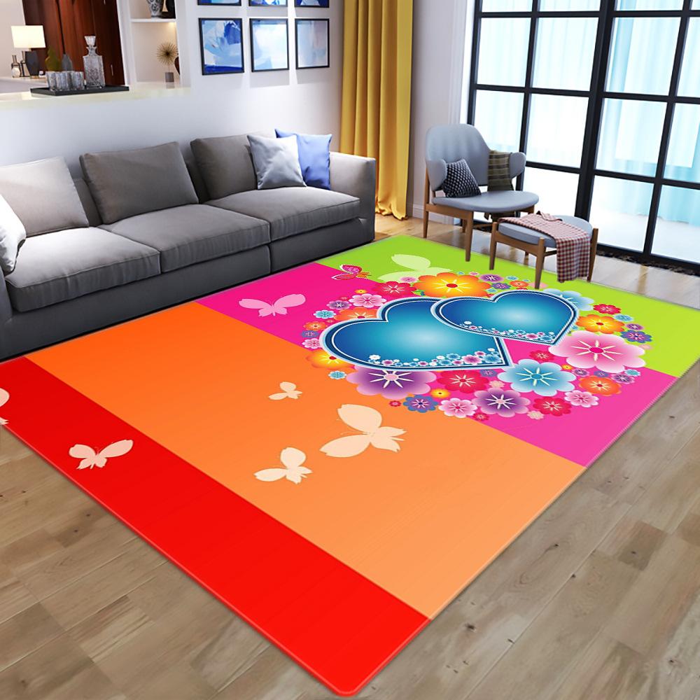 Flowers And Plants Printed Carpet Living Room Modern Home Sofa Coffee Table Bedroom Full Bedside Floor Mat