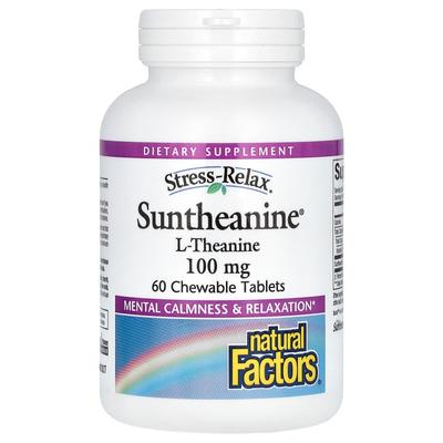 Stress-Relax, Suntheanine, L-Theanine, 100Mg, 60 Chewable Tablets