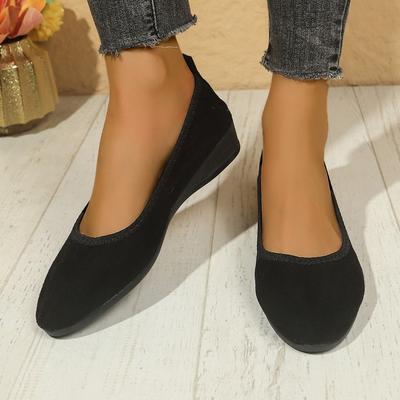 Mode Frühling Neue Flache Schuhe Damenmode Runder Kopf Flacher Ausschnitt Stoffoberfläche Weiche Sohle Rutschfest Einzelne Schuhe