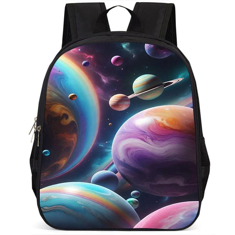 Spacious 15-inch Lightweight Oxford Cloth Backpack For Kids Unisex School Bag