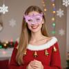 Masquerade Half Face Mask for Women Hollow Carving Glitter Party Mask Lightweight Comfortable Elastic Strap Halloween Costume Accessory