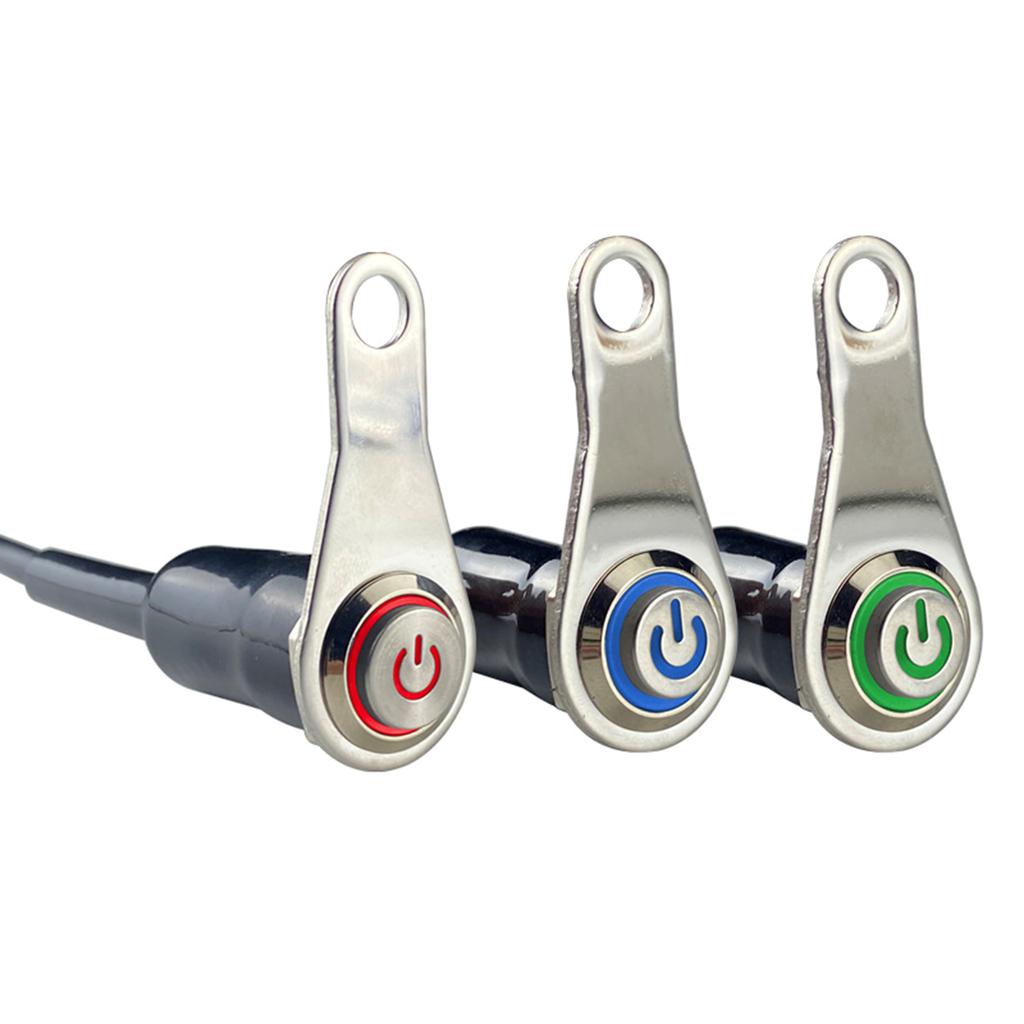 Motorcycle Handlebar Switch Self-return Reset Button Aluminum Alloy for Horn Engine Power Start Kill Switches Waterproof