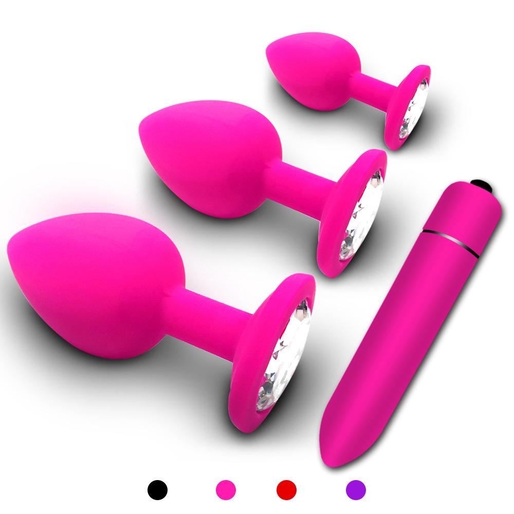 Silicone Butt Anal Plug Dildo Bullet Vibrator Sex Toys for Woman Prostate Massager Vibrador Butt Plug For Men Gay Adult Lesbian