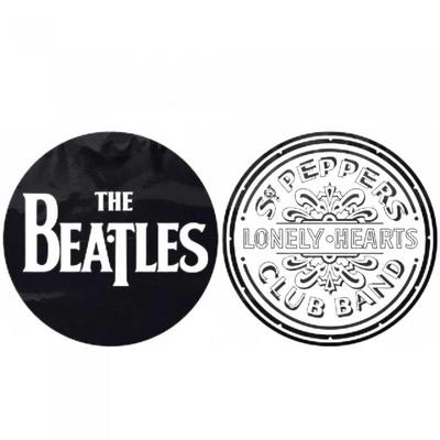 Sgt Pepper Drum Drop T Logo Plattenspieler-Slipmat-Set (Packung mit 4)