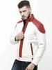 Handmade Men's Red & White New Leather Lambskin Genuine Motorcycle Biker Stylish Jacket