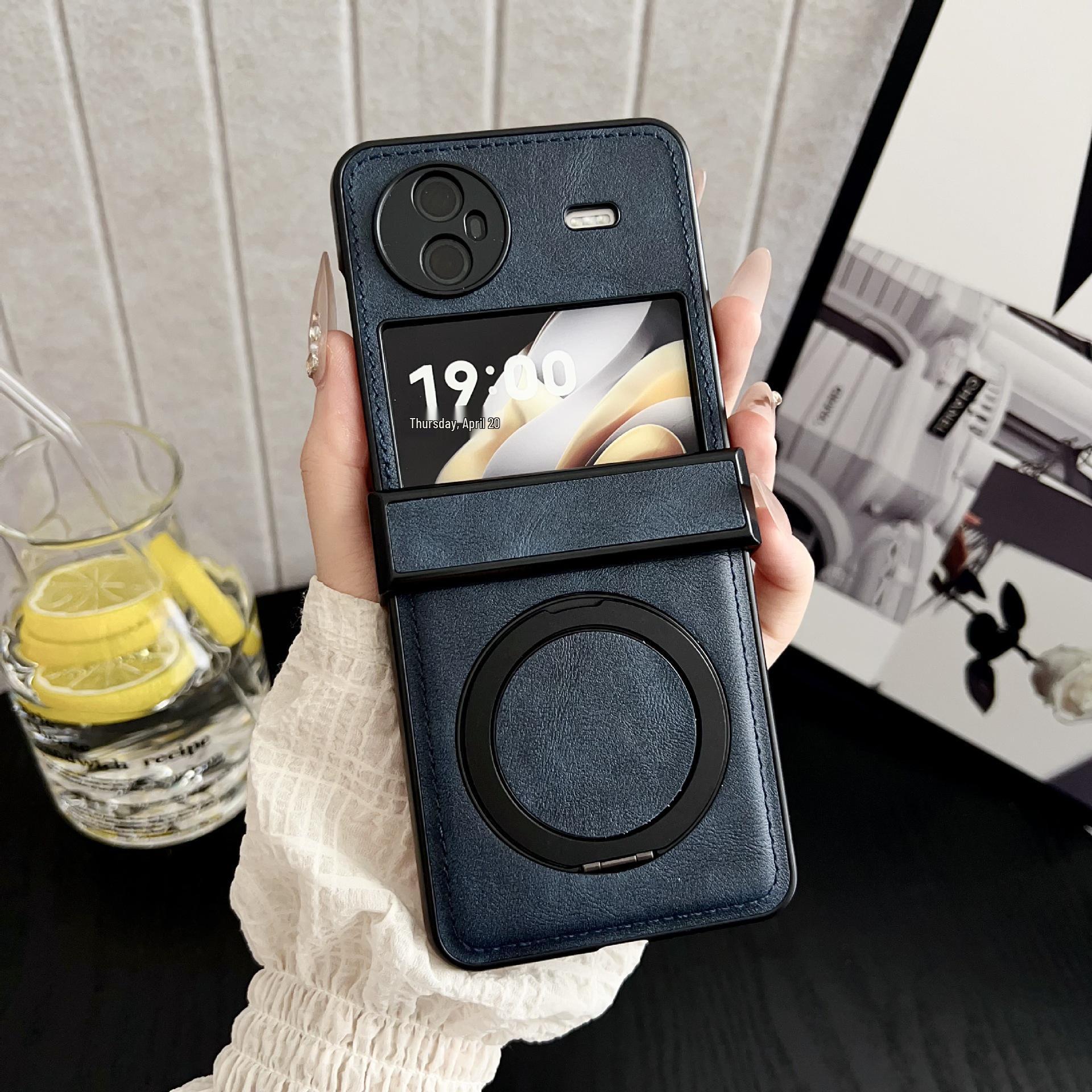 

Vivo Wireless Charging Magnetic Flip Stand Case vivo x flip темно-синього кольору