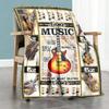Love Music33 Personalized Text Blanket Multi-purpose Personalized Blanket Soft & Cozy Perfect for Bedding Office Chair Home Decor for All Occasions