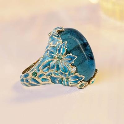 Delikat Lady Ring Retro Elegant Flower Elements