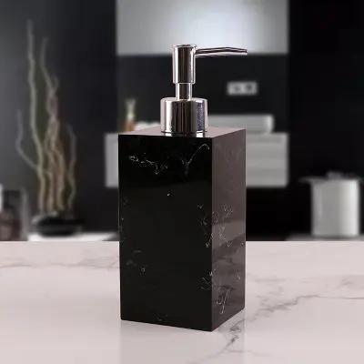 

Hotel Resin Toiletries Shampoo and Shower Gel Bottled Separately Cotton Swab Jar with Lid Storage Tray Bathroom Accessories