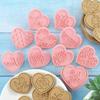 10 Stück Valentinstag 3D Ausstecher, Herzförmige Keksstempel DIY Pressformen Für Love You Blume Herz Ausstecher