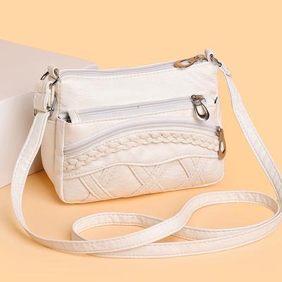 Single Shoulder Mother Bag New Soft Leather Medium and Old Women's Bag Casual Simple Large Capacity Single Shoulder Messenger Bag