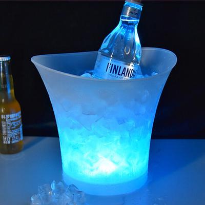 Seau à Glace LED 5L Refroidisseur de Vin Changement de Couleur Seau à Champagne pour Fête Bar Maison Discothèque Seau à Glace Whiskey Lumineux