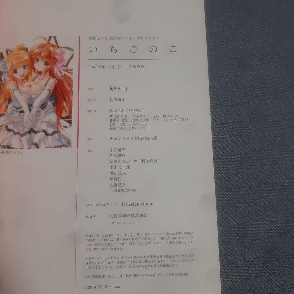 [USED] Ichigo no Ko Komatsu Eiji Art Book Bishoujo Art Collection Book