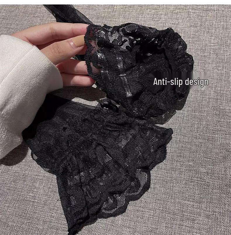 Langsha Women's Lace Top Over-the-Knee Stockings