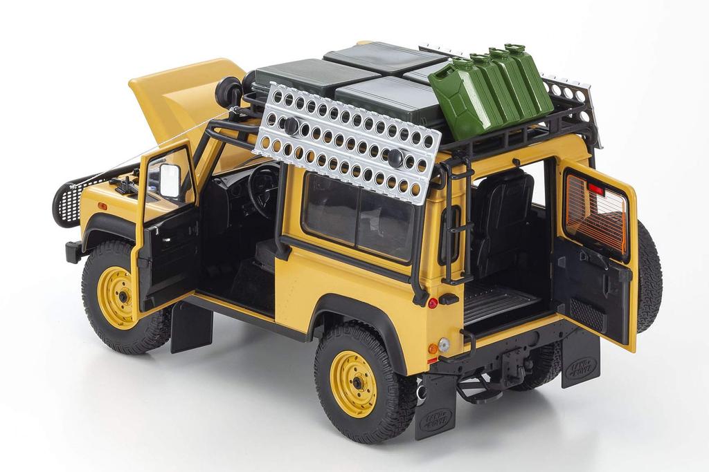Kyosho Original Scale Land Rover Defender 90 Yellow Finished Product 1/18