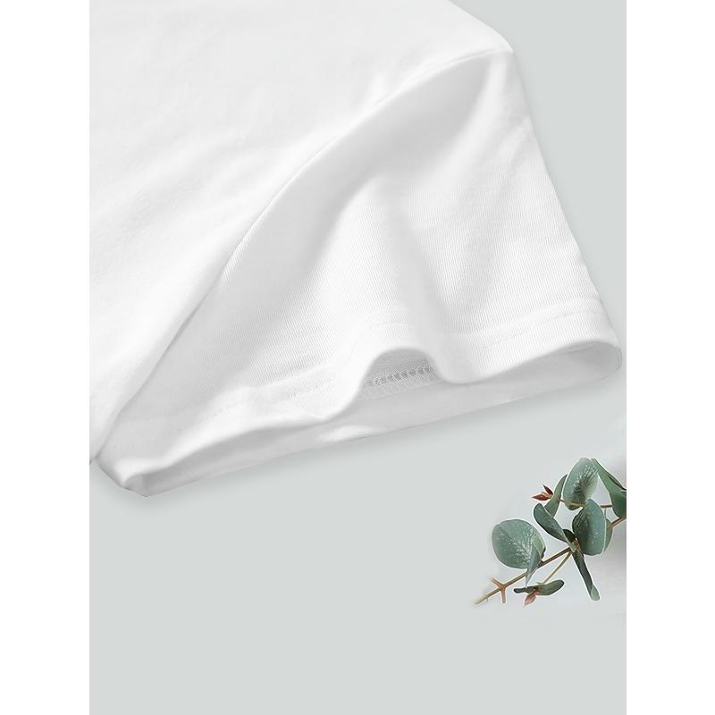 European Size Floral Printed High-Quality Pure Women'S T-Shirt | Casual Round Neck, Short Sleeves, Machine Washable, Ideal for Spring/Summer