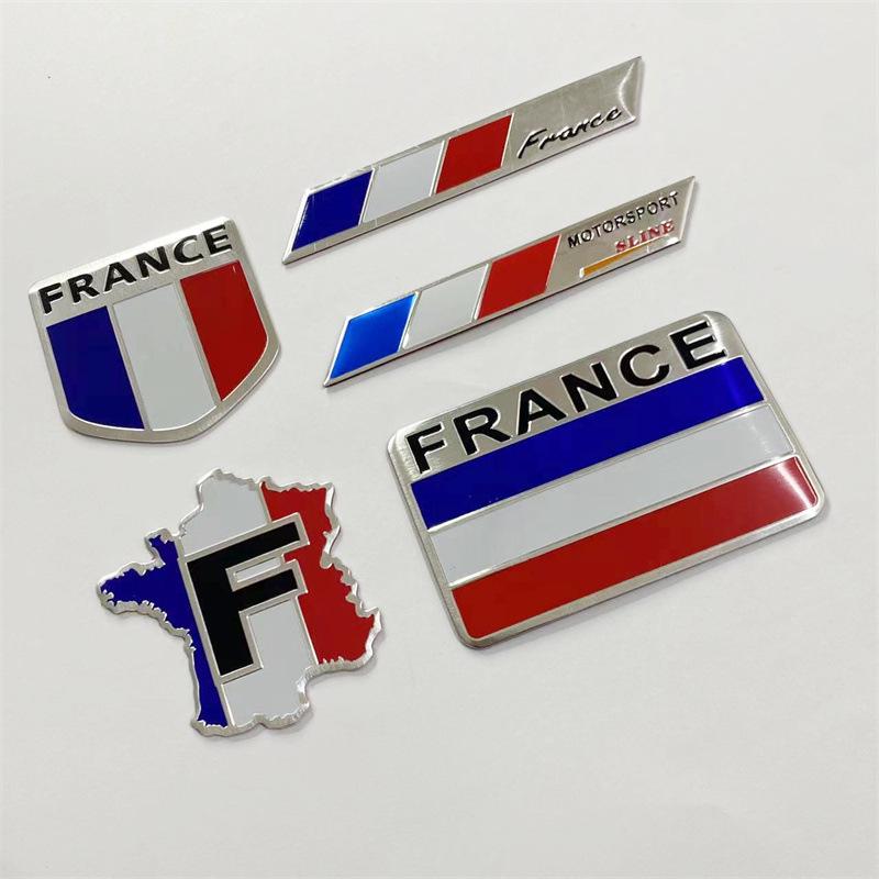 Versatile Metal Badge Sticker: Personalized Decorative Car Accessory for US, UK, Germany, France, Russia, Italy.