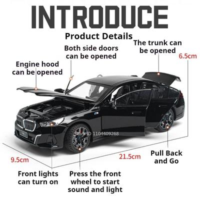 Skala 1:24 5 Seria 530LI M3 Model Samochodu Zabawka Metalowy Korpus Mocny Trwały Muzyka Światło Modele Super Samochodów Zabawki Prezenty Urodzinowe dla Dzieci