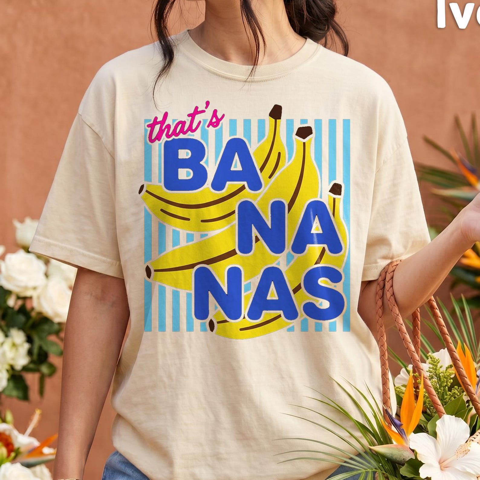 Comfort Colors® - That s Bananas Funny Graphic T-Shirt, Retro Banana Print Tee, Cute Fruit Shirt, Sarcastic Humor Tee, Summer Vibes 2XL
