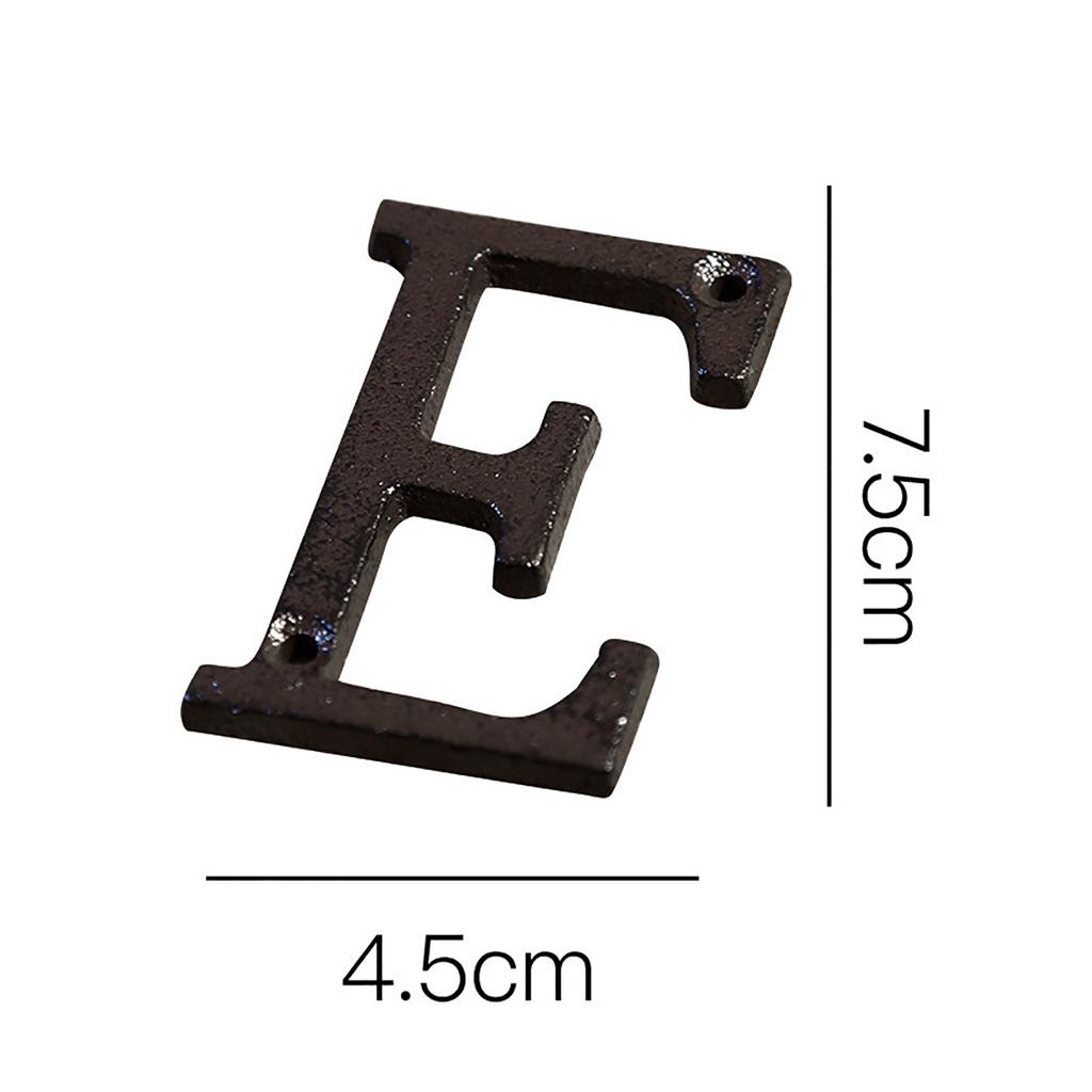 Retro Style Groceries Cast Iron Metal Creative DIY House Doorplate Letter Symbol