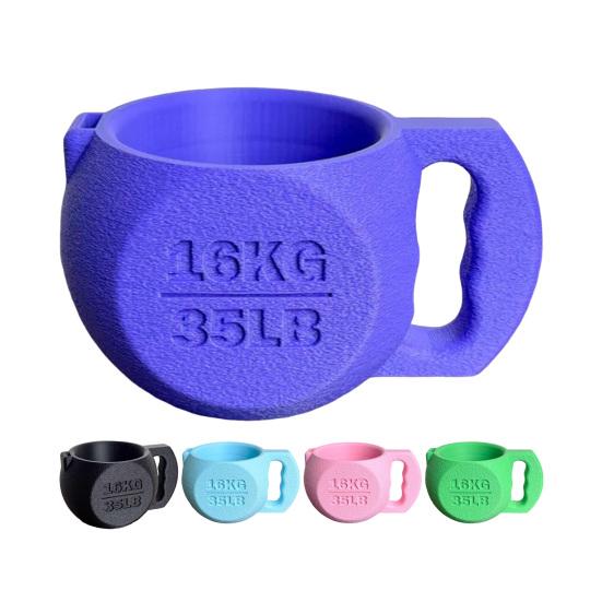 Držák na nanuk v kelímku ve tvaru kettlebellu s místem na lžičku Vtipný protiskluzový držák na nanuk pro 16oz kelímky Novinka Dárek pro milovníky fitness Fanoušky nanuků