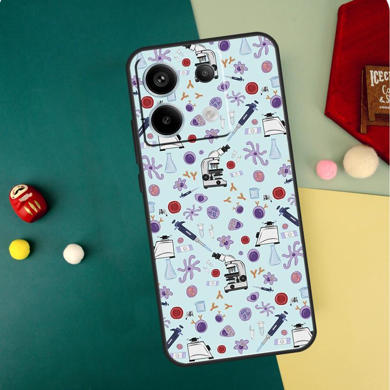 Science Biology Laboratory Case For Xiaomi Redmi Note 14 13 12 11 10 9 15 Pro Plus Redmi 15 14C 13C 10C 12C 15C Funda