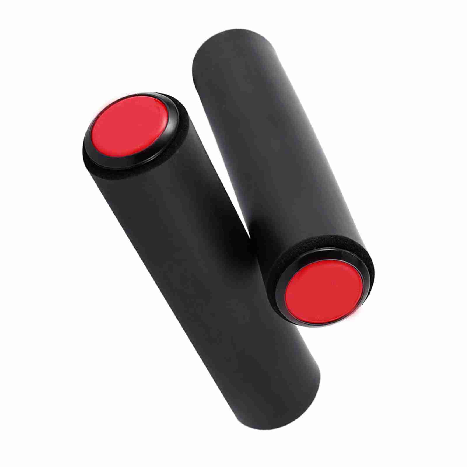 

1 Pair Super Light Handlebar Grip Anti skid Shock Proof Silica Gel Grip With End Plugs For Bike чёрный