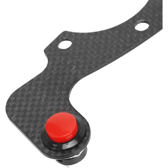 Acouto Steering Wheel Horn Button for 6 Bolts Racing Steering Wheel Car Carbon Fiber External Horn Button Kit (Dual Button)