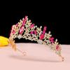 Nowa Królowa Księżniczka Korona z Dżetów Barokowa Vintage Ślubna Opaska do Włosów Akcesoria do Włosów Kryształowa Tiara Weselna Impreza