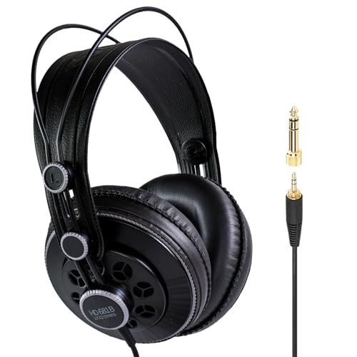 

Superlux HD681B Динамічні накладні навушники Дротові з 50-мм неодимовим драйвером, Односторонні, Напіввідкриті, Глибокий бас, Збалансований тон для професійного моніторингу