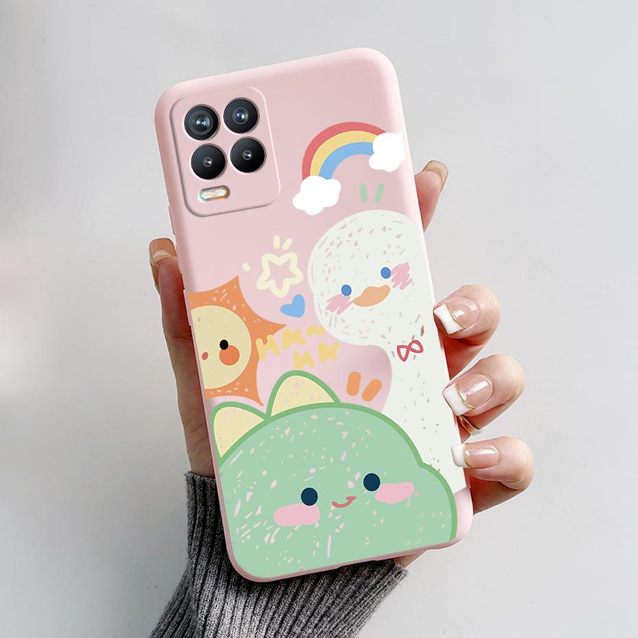For Realme 8 Case Bear Cartoons Cat Cute Cover Coques For Realme 8 Pro Phone Cases Cover Realme8 5G Realme 8i Fundas Soft Capa