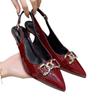 French Temperament Pointed High-heeled Sandals Women's Spring Bag Head with One Word Fashion Sandals