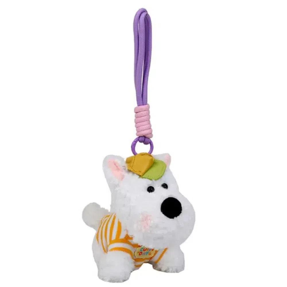 Lovely Stuffed West Highland Bag Pendant Cartoon Animal Puppy Doll Keychain Cute Anti-lost Car Hanging Pendant Birthday Gift